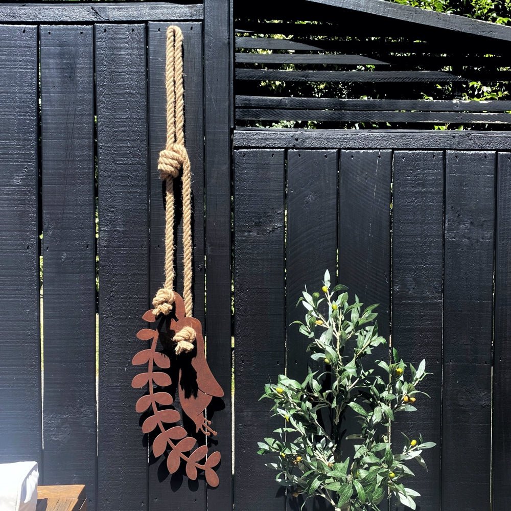 CORTEN Kowhai wall hanging