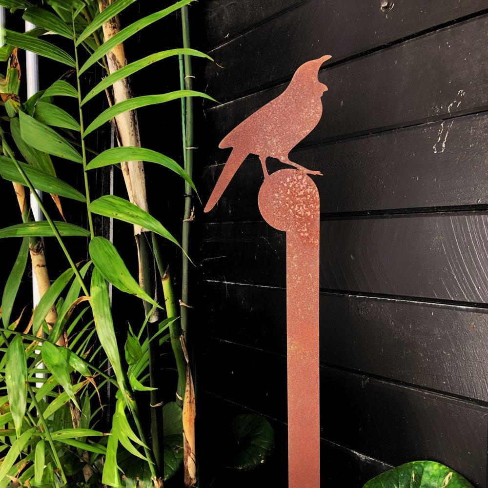 Tui Garden Art and Decor.  Corten Steel Large Tui bird by LisaSarah