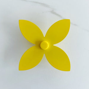 Outdoor wall hook frangipani YELLOW Large Single