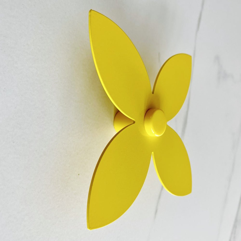 Outdoor wall hook frangipani YELLOW Large Single