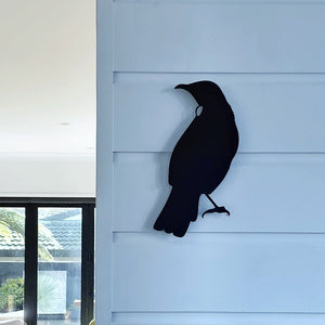 Outdoor Wall Art, the NZ Tui Bird by LisaSarah Steel Designs