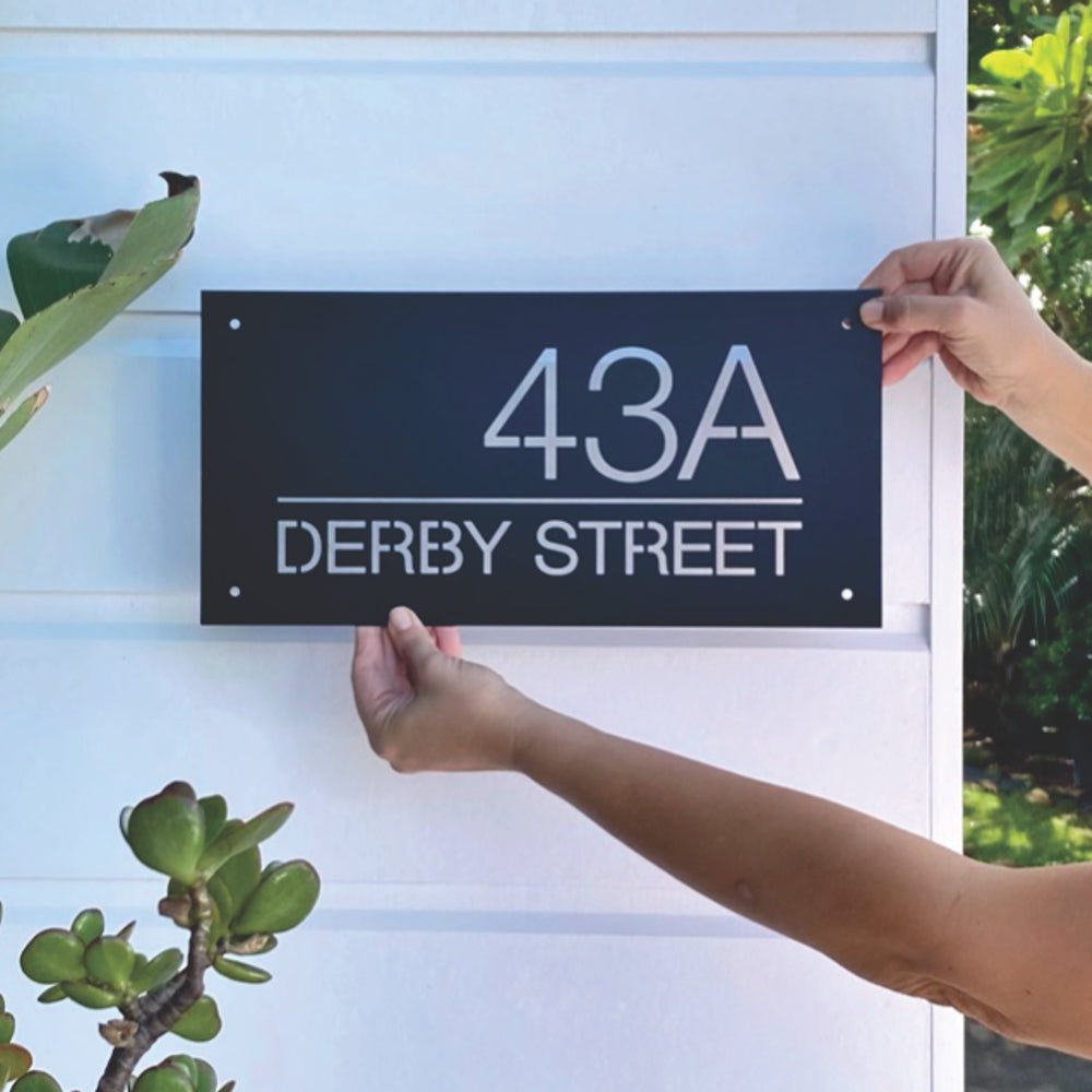 NZ made address sign by LisaSarah Steel Designs